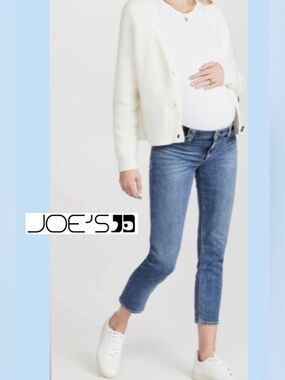 Joe’s Jeans The Bobby Midrise tapered boyfriend Maternity Jeans 29  Palouse blue